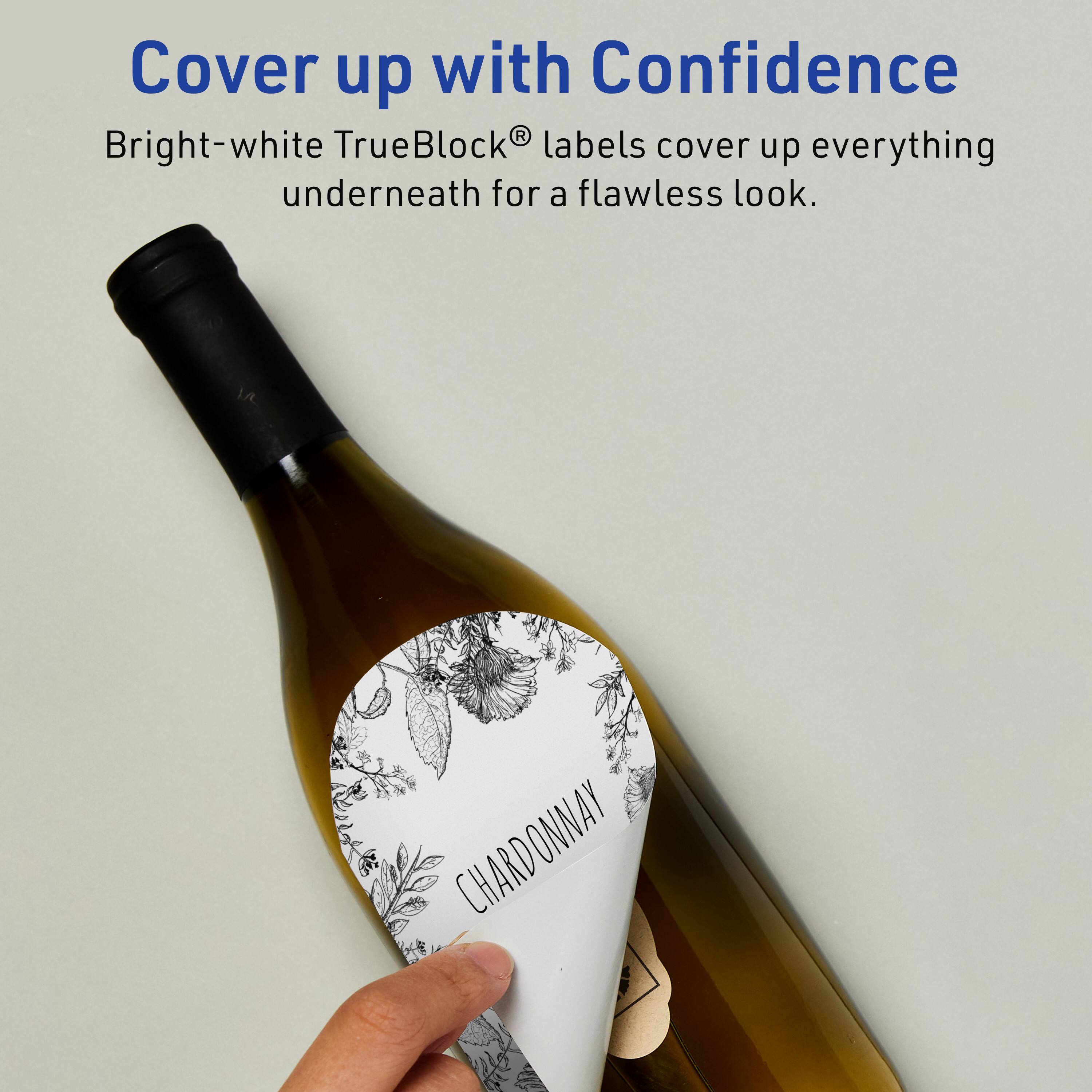 Cover up with Confidence

Bright-white TrueBlock® labels cover up everything underneath for a flawless look.

CHARDONNAY