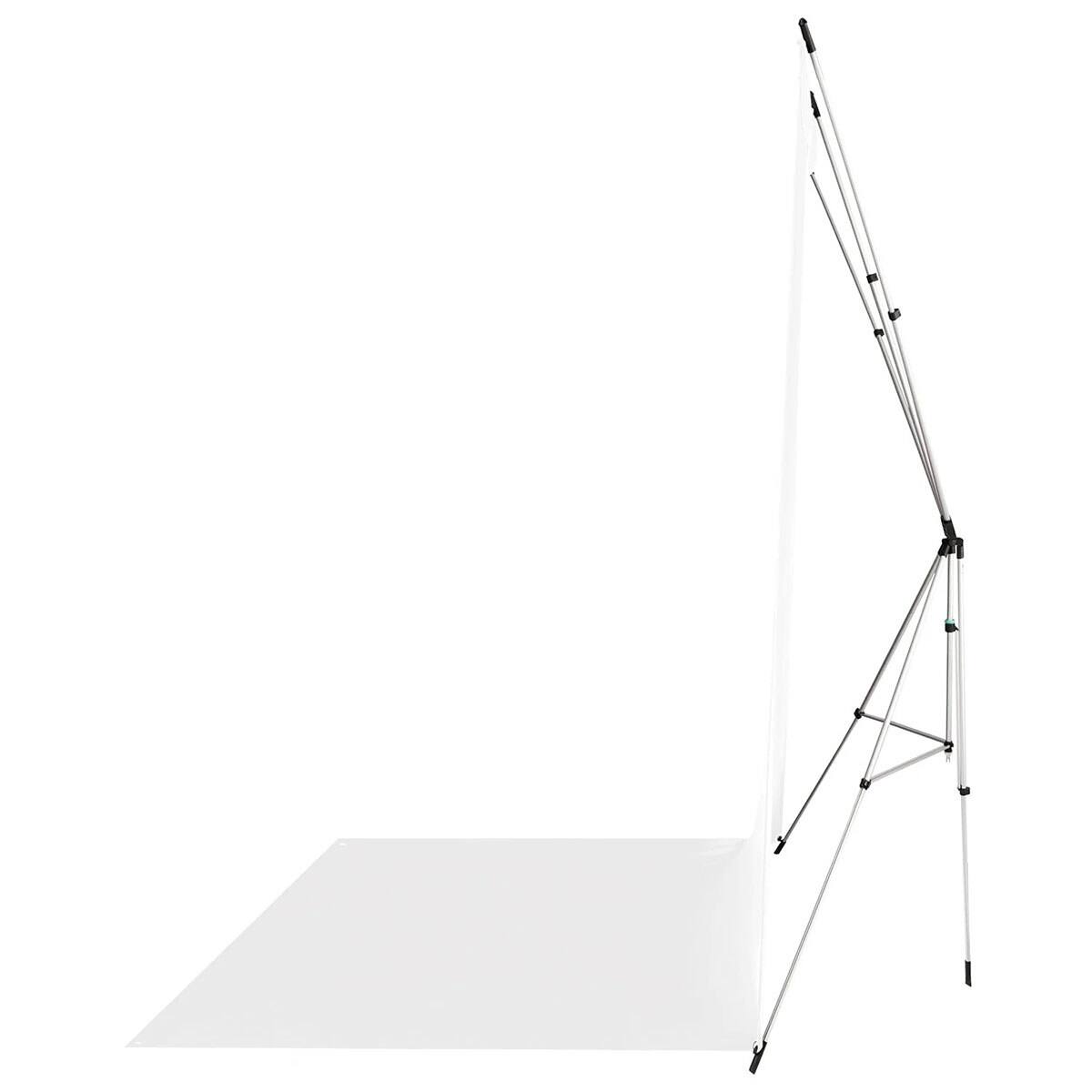 Alt View 7. Westcott - Westcott 5x12' X-Drop Wrinkle-Resistant Backdrop Kit, High-Key White Sweep.