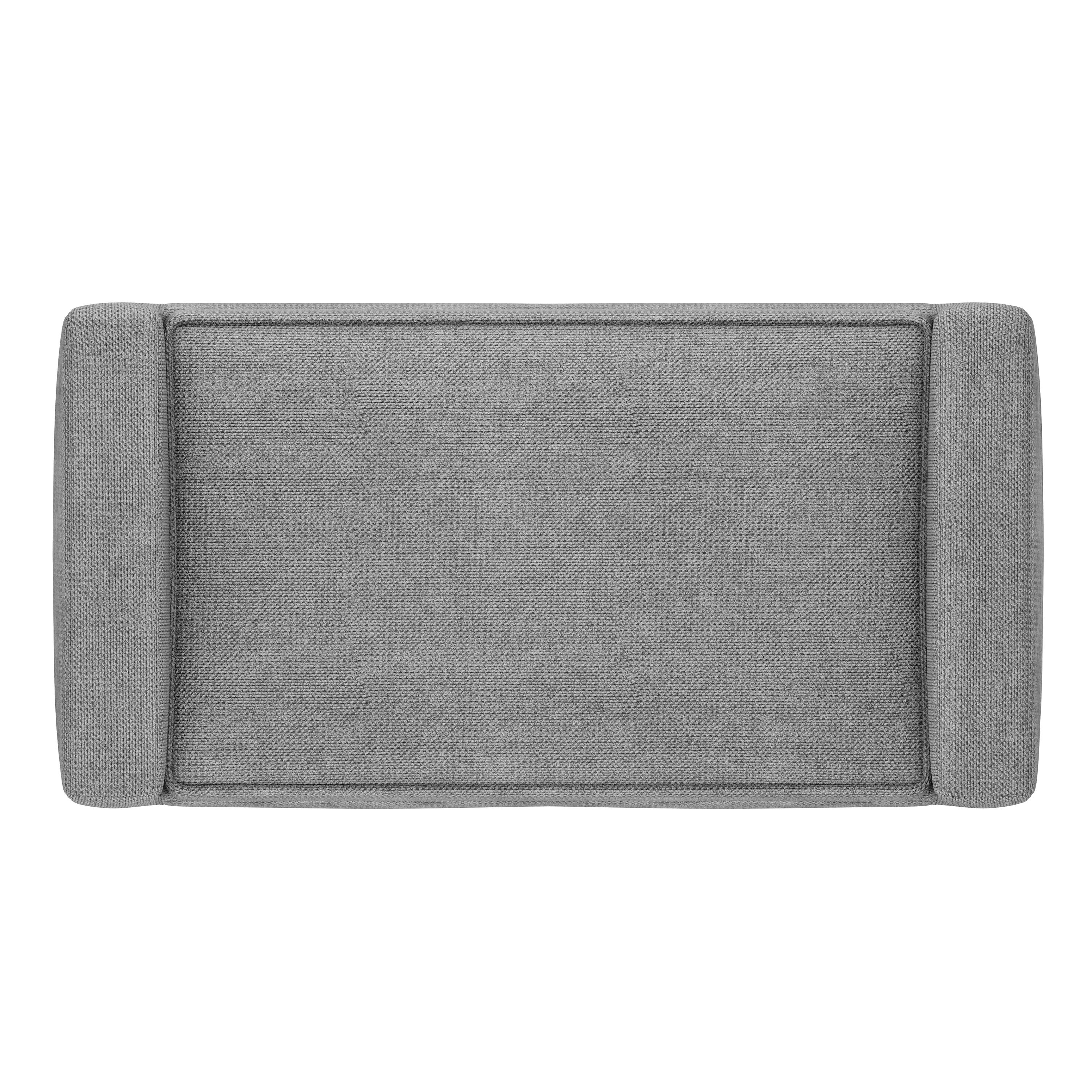 Back. Simpli Home - Scott 29 inch Wide Rectangle Small Ottoman Bench in Pewter Grey Linen Fabric - Pewter Grey.