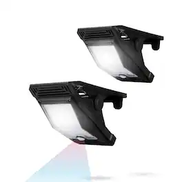 Techko - Outdoor Solar Large Clip-Anywhere Light with Motion Sensor (2-pack)