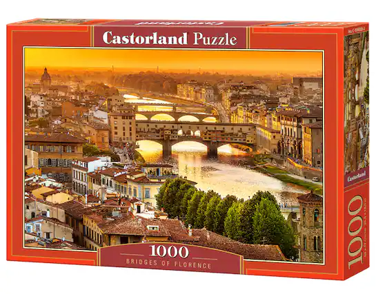 Castorland Puzzle, 1000, BRIDGES OF FLORENCE, Castorland, 20.6218.5m, T8,S, 20.8, 1000 cm/CM