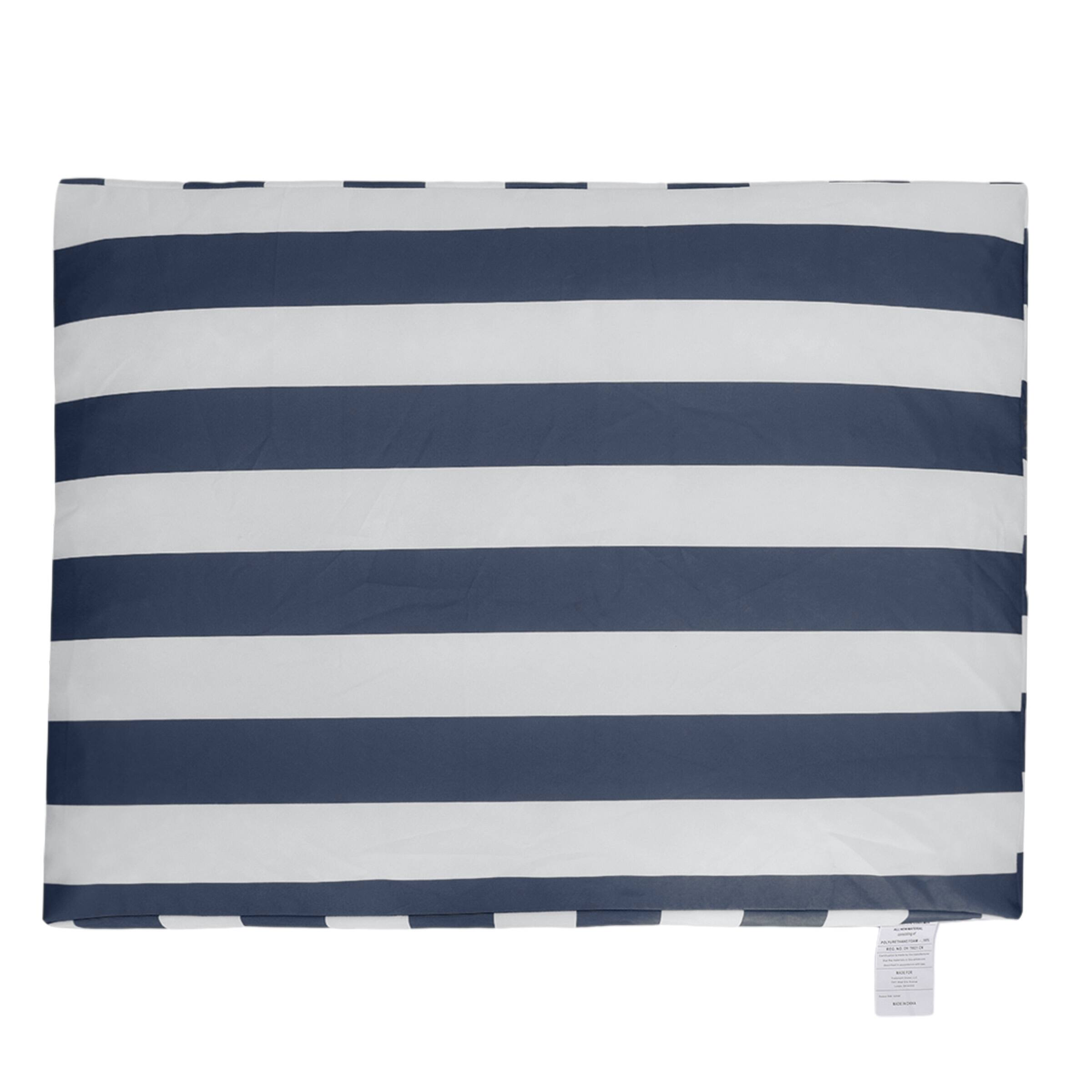 Alt View 1. PetMaker - 36in Water-Resistant Dog Bed - Navy Blue and White Stripes.