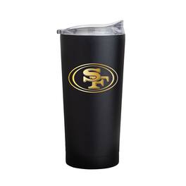 Logo Brands - San Francisco 49ers Black Foil 20oz. Powder Coat Tumbler - Multicolor