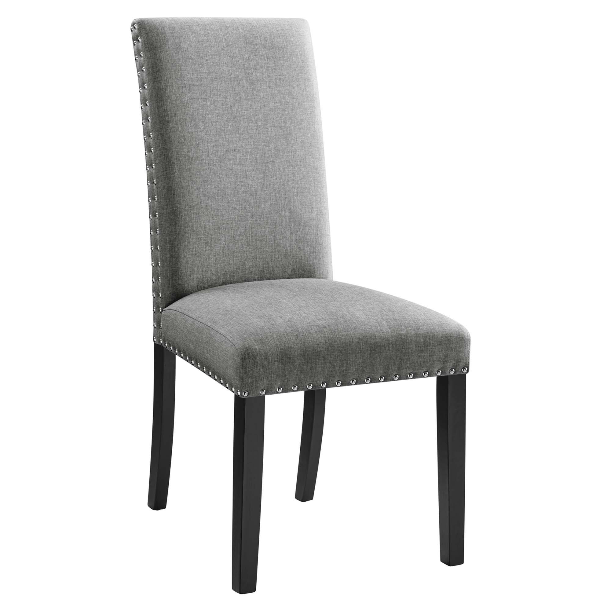 Angle. Modway - Parcel Dining Upholstered Fabric Side Chair by Modway - Light Gray.