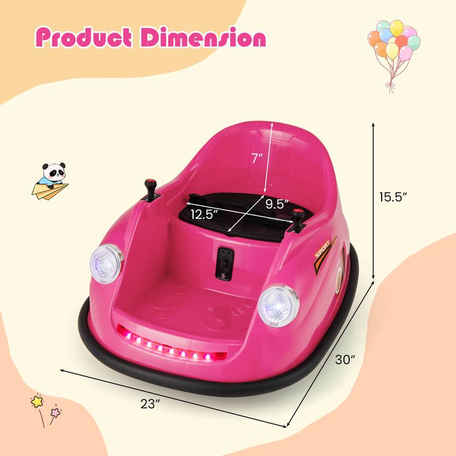Costway Ride on Bumper Car for Kids with Remote Control 361 Degree Spin ...