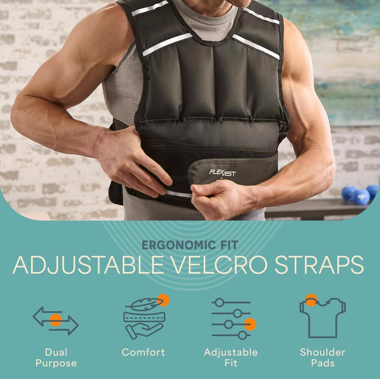 FLEXEST ERGONOMIC FIT ADJUSTABLE VELCRO STRAPS

Dual Purpose
Comfort
Adjustable Fit
Shoulder Pads