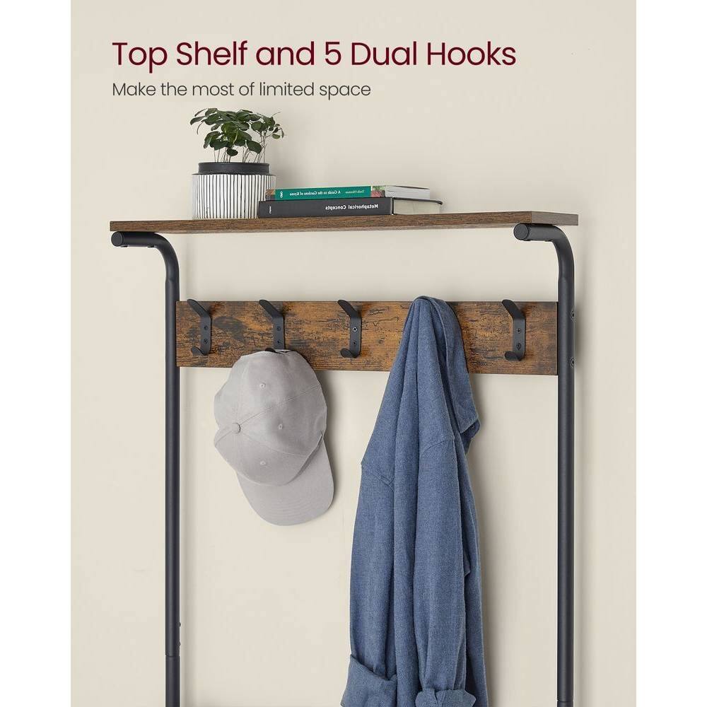 Top Shelf and 5 Dual Hooks
Make the most of limited space
