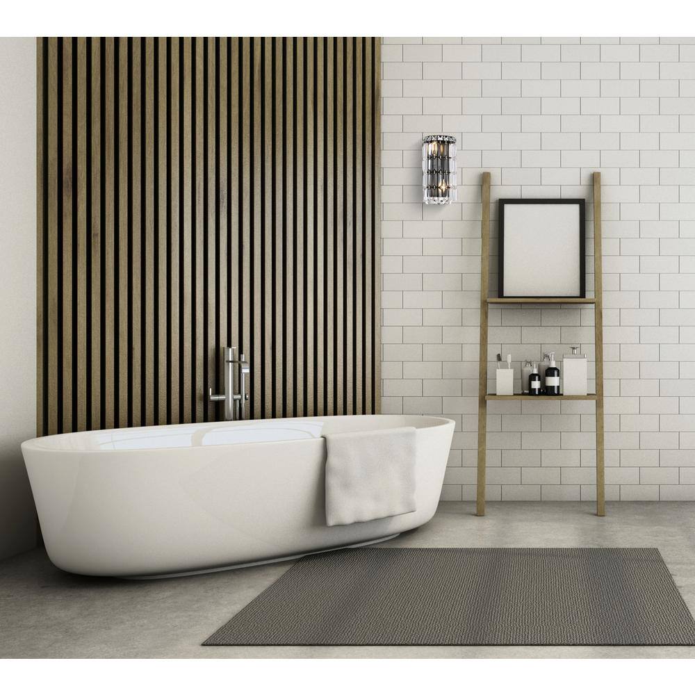 Front. Elegant Lighting - Maxime 6 Inch Black Wall Sconce - Black And Clear.