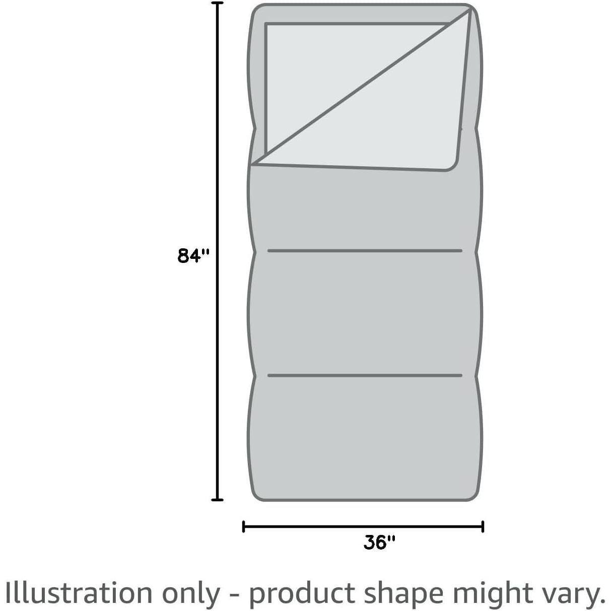 84" x 36"  
Illustration only - product shape might vary.