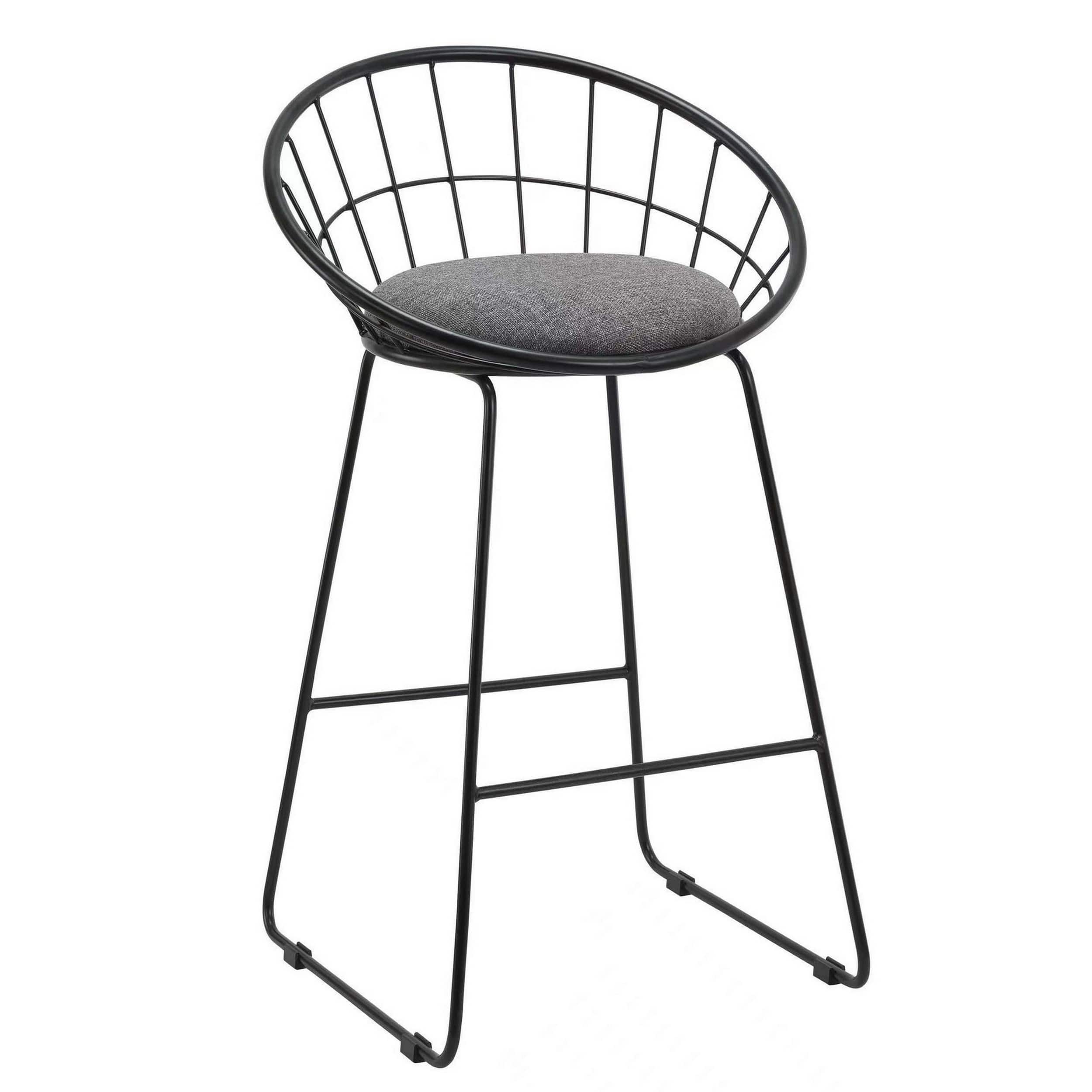 Manhattan Lane - 26 Inch Counter Height Chair, Set of 2, Mesh Backrest - Gray, Black