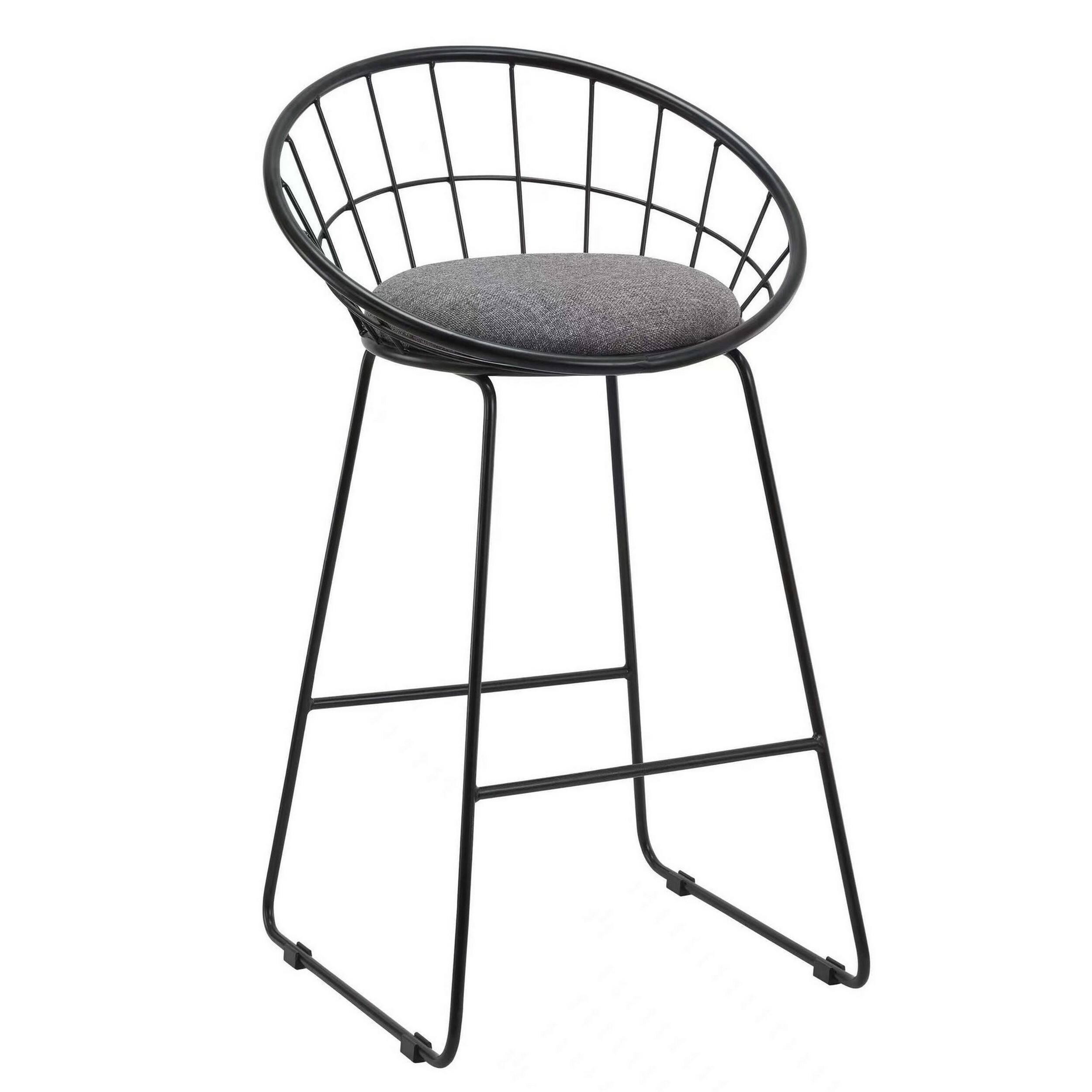 Front. Manhattan Lane - 26 Inch Counter Height Chair, Set of 2, Mesh Backrest - Gray, Black.