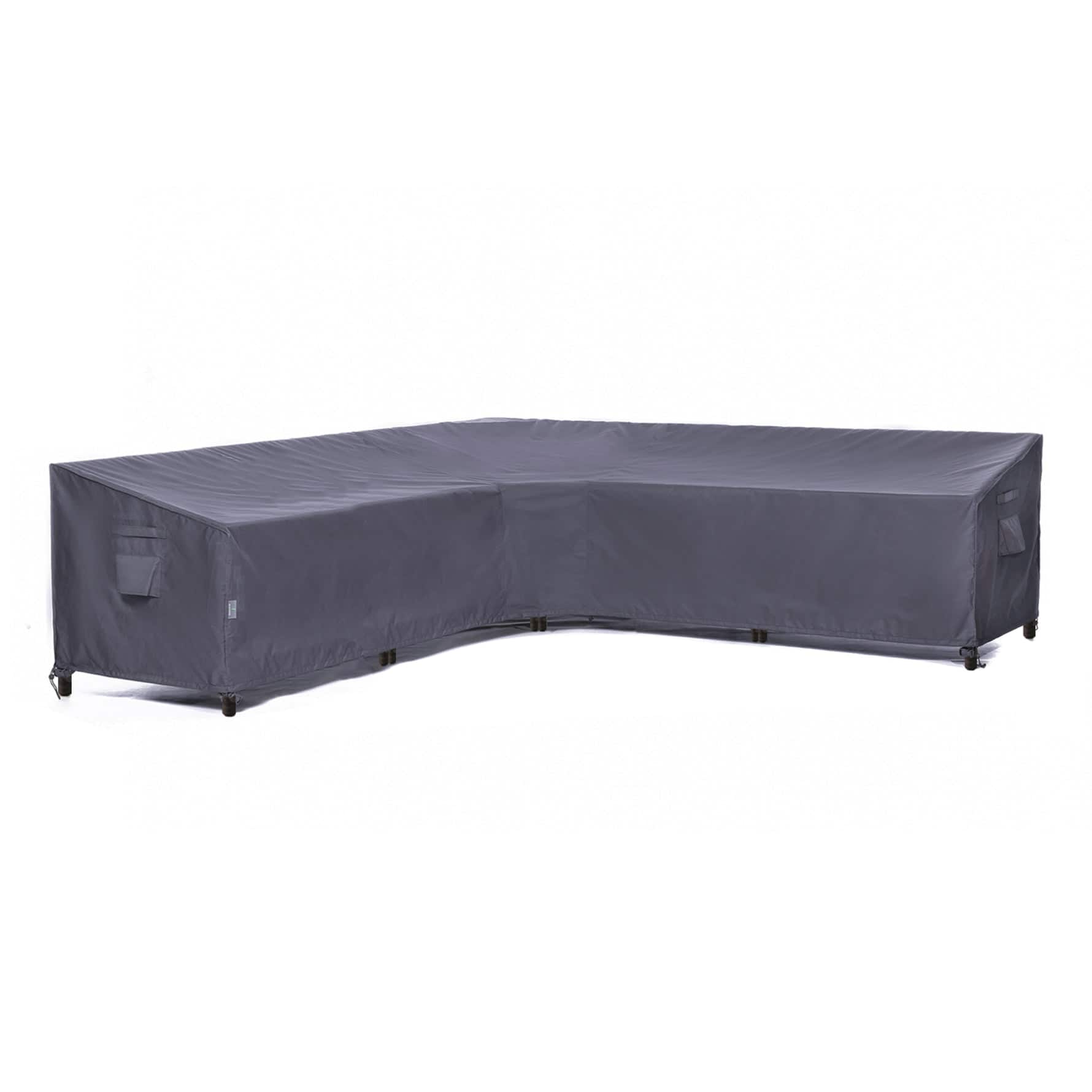 F&J Outdoors - Premium Waterproof Outdoor Patio L Shaped Sofa Cover - Gray