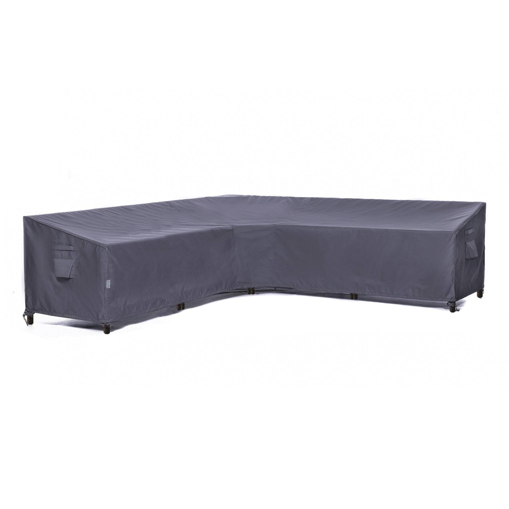 Front. F&J Outdoors - F&J Outdoors Premium Waterproof Outdoor Patio L Shaped Sofa Cover - GREY.