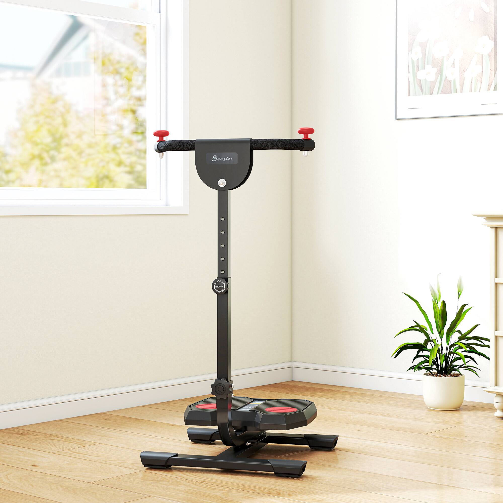 Alt View 8. Soozier - Foldable Ab Twister Board for Waist Trimming with Screen Showing Time, Calories, Ab Workout Equipment - Red.