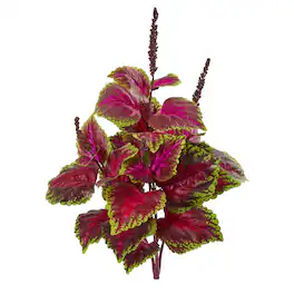 BreeBe - 23" Coleus Bush Artificial Plant (Set of 6) - Green