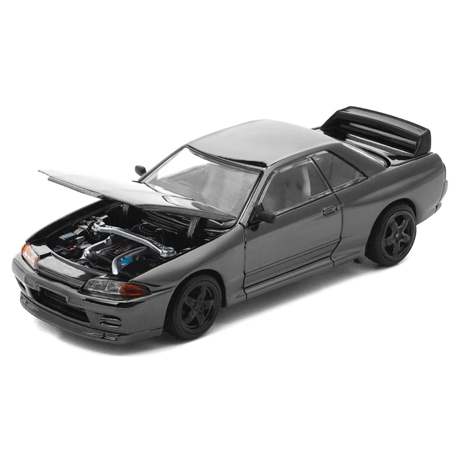 Alt View 1. Pop Race - GTR R32 RHD (Right Hand Drive) Dark Chrome "The Dark Chrome Series" 1/64 Die Cast Model Car by Pop Race.