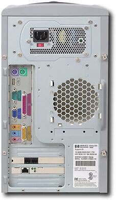 Back Standard. Hewlett-Packard - Pavilion Computer with Intel® Celeron™ Processor 766MHz.