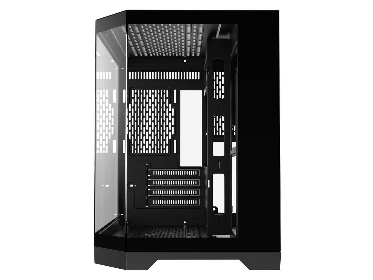 Alt View 2. DIYPC - DIYPC DIY-CUBE03-BK Black Dual USB3.0 Tempered Glass Micro ATX Gaming Computer Case w/ 3 x Tempered Glass Panel - Black.