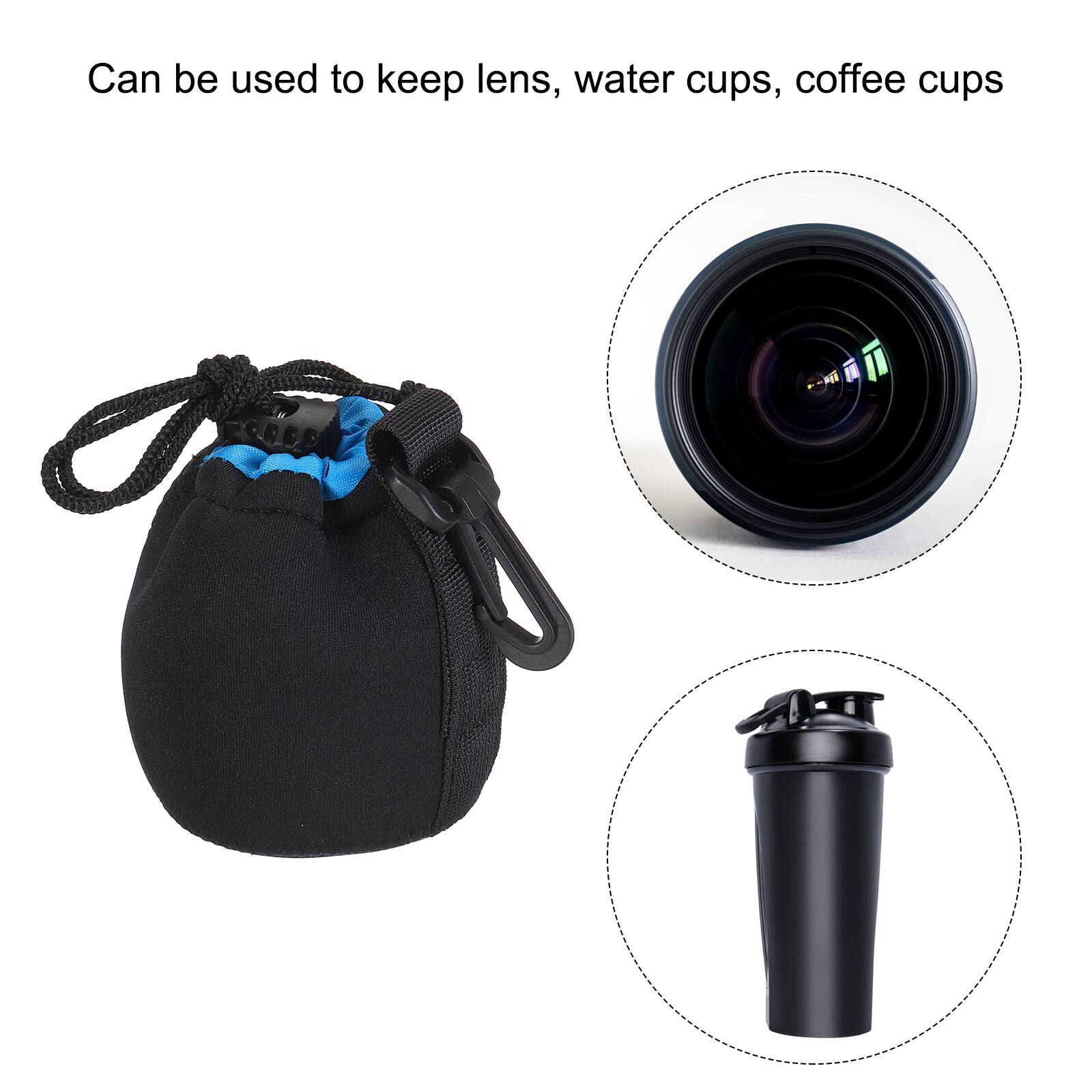 Can be used to keep lens, water cups, coffee cups
