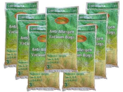 A819 4018 Engolom Anti-Allergen Vacuum Bags Anti-Allergen Bags Panasonic Upright Types U, U-3, and U-6, U-12
