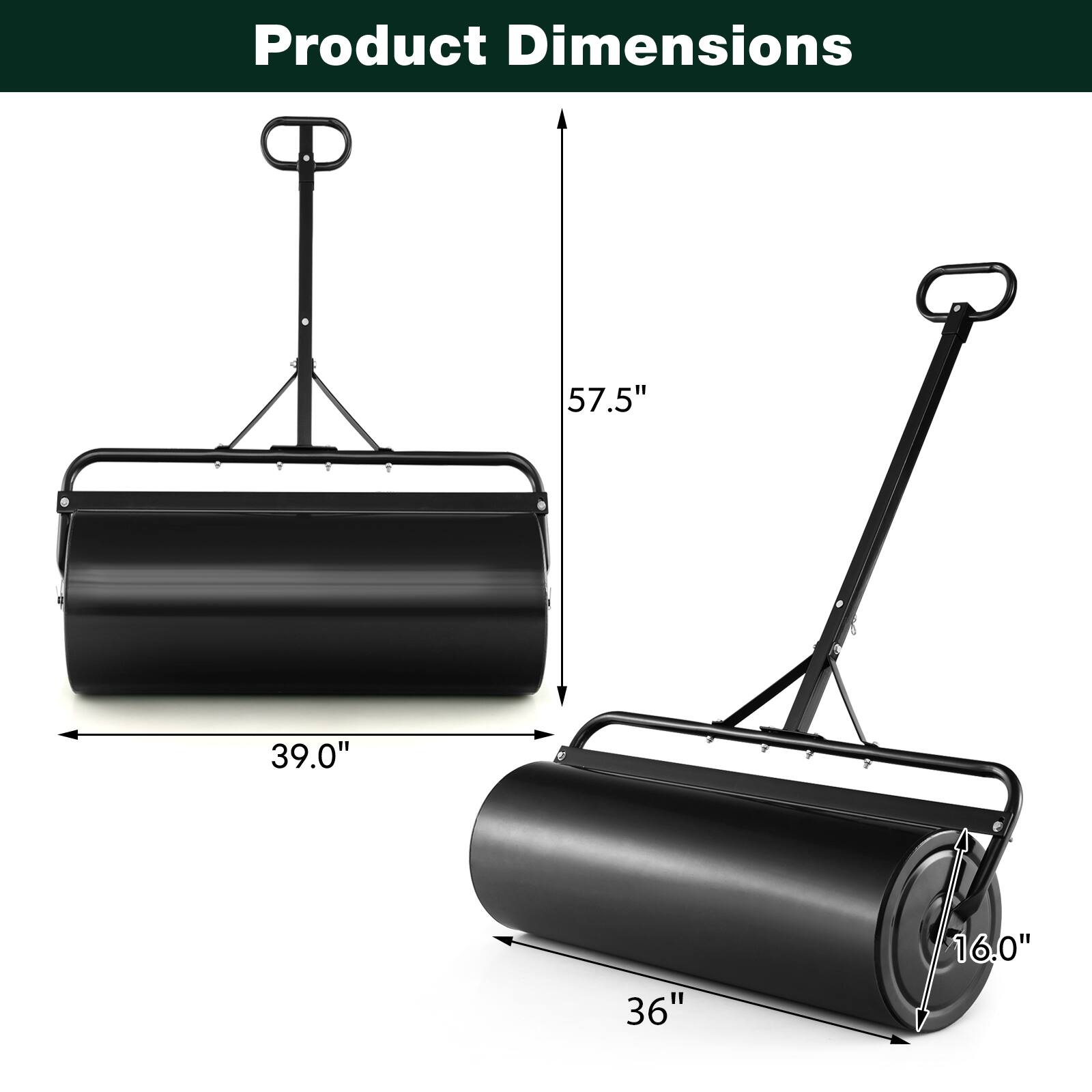 Product Dimensions: 57.5" x 39.0" x 36" x 16.0"