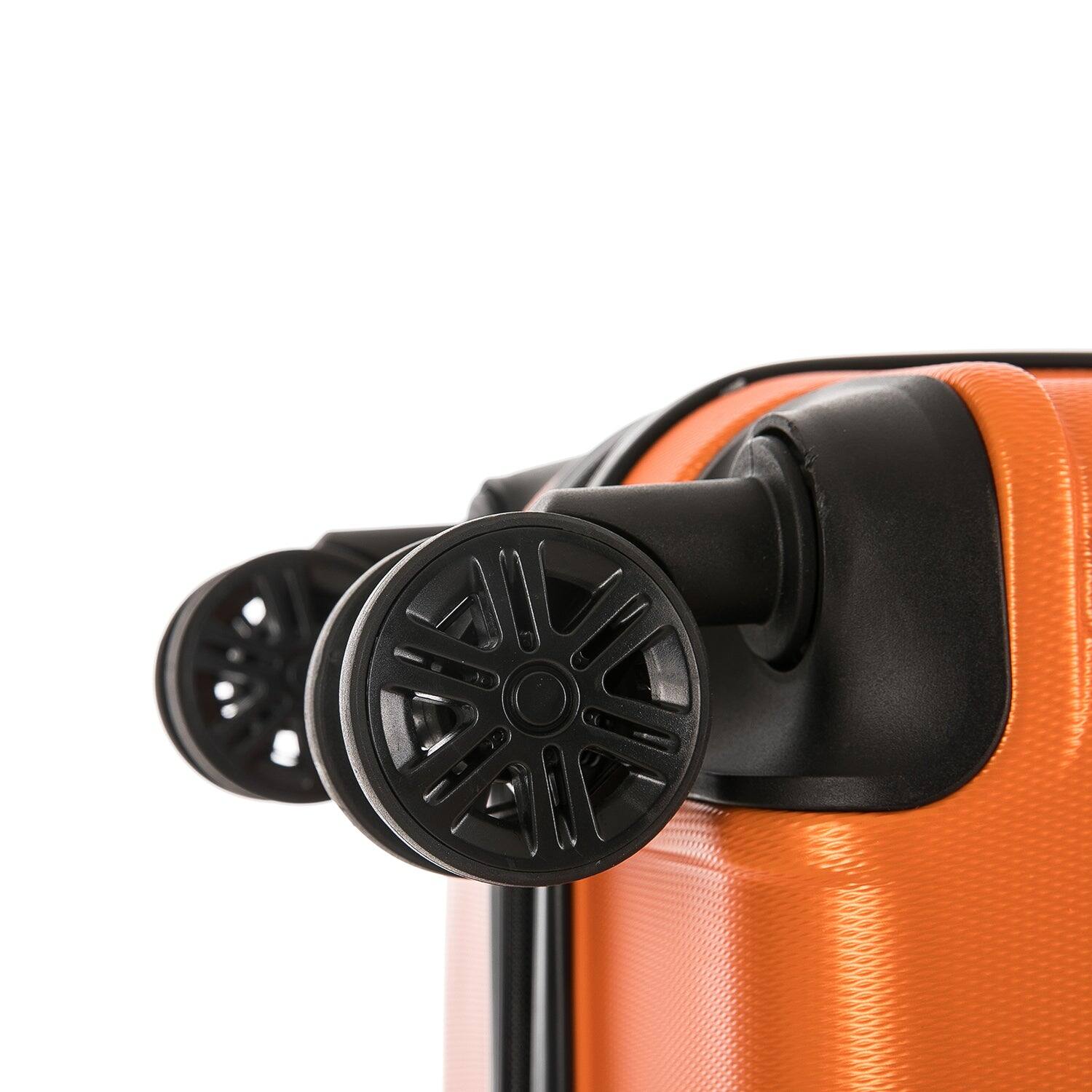 Alt View 4. InUSA - Trend lightweight hardside spinner luggage 24" - ORANGE.