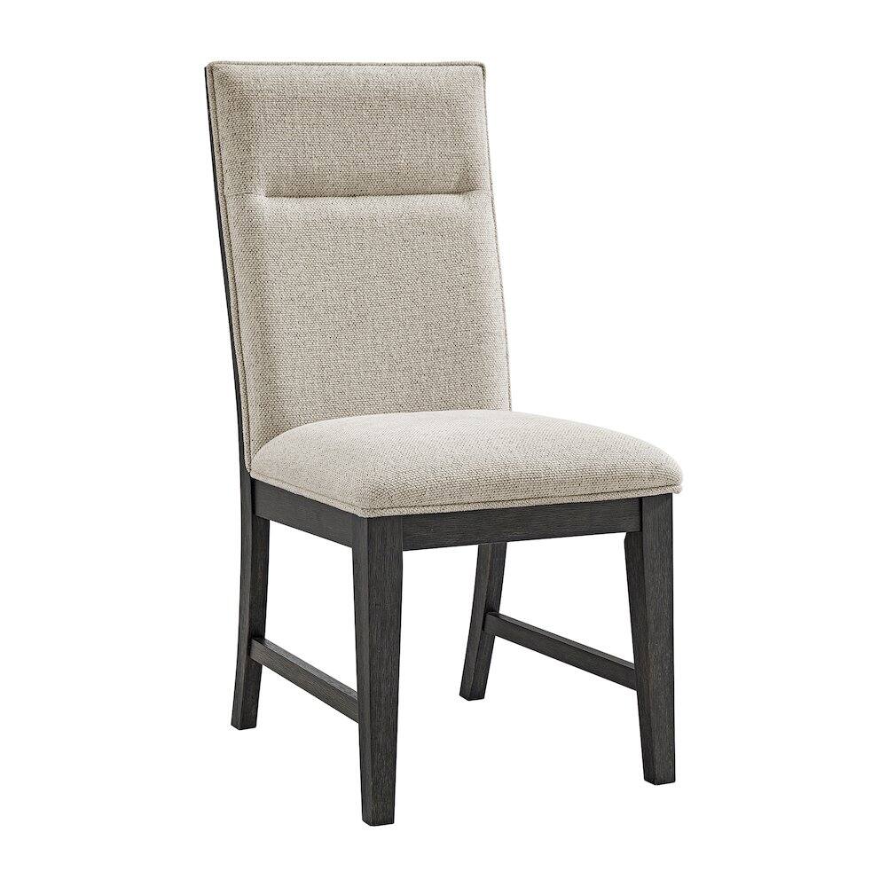 Alt View 2. Picket House Furnishings - Edge Dining Chair with Light Grey Fabric in Espresso - Espresso.