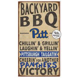 Jardine - Pitt Panthers 11'' x 20'' Indoor/Outdoor BBQ Sign - Tan