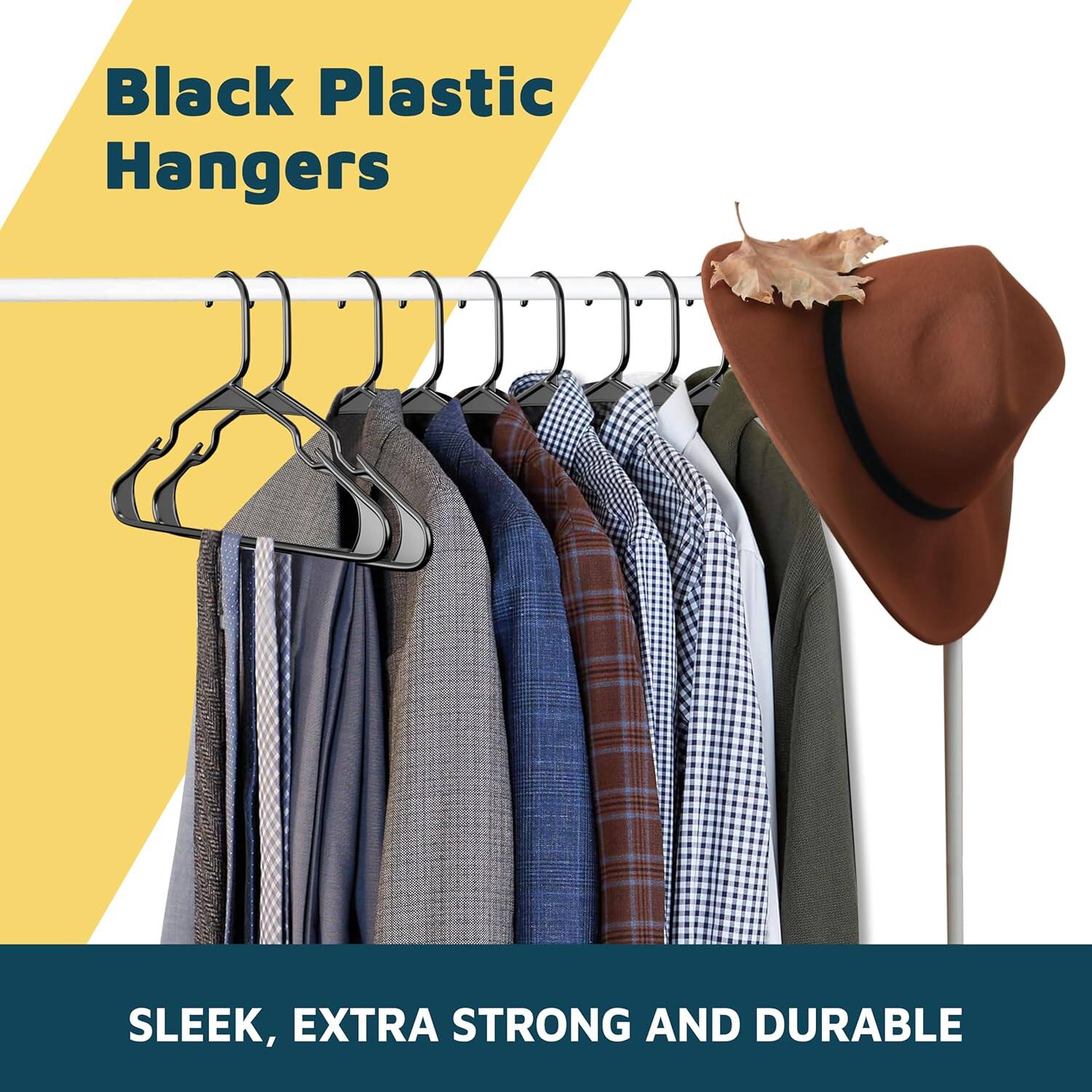 Black Plastic Hangers
SLEEK, EXTRA STRONG AND DURABLE