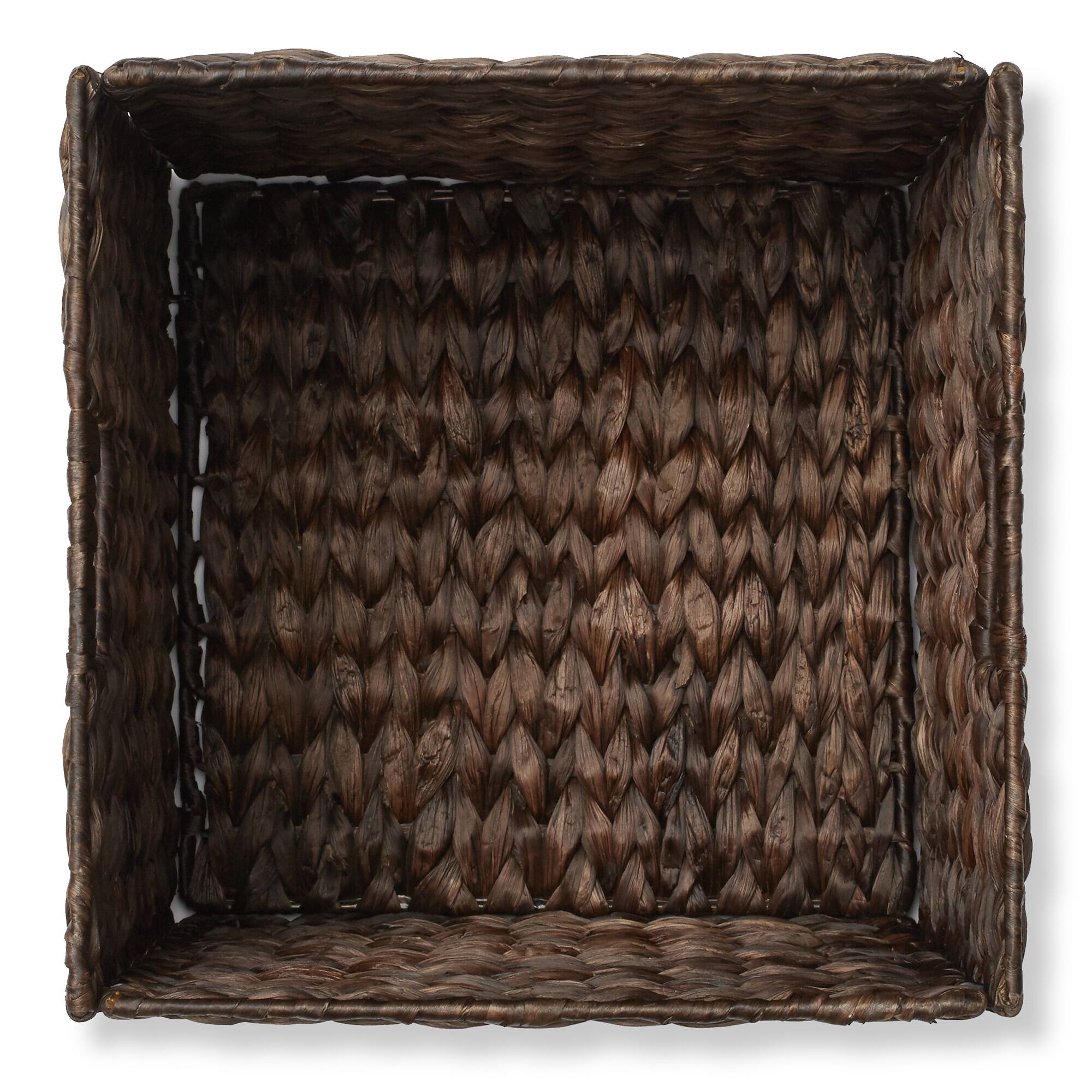 Alt View 5. Casafield - 12 x 12-in Water Hyacinth Storage Baskets - 6 Pack - Espresso.