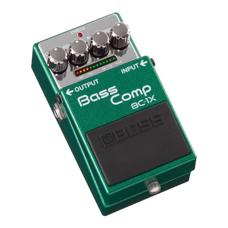 CHECK R RE -1dB -3 -15 -6 INPUT -40 OUTPUT Bass Comp BC-1X 5BOSS