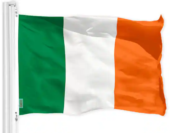 Front. G128 - Ireland Flag 2x3 ft LiteWeave Pro 150D Polyester. - Assorted Colors.