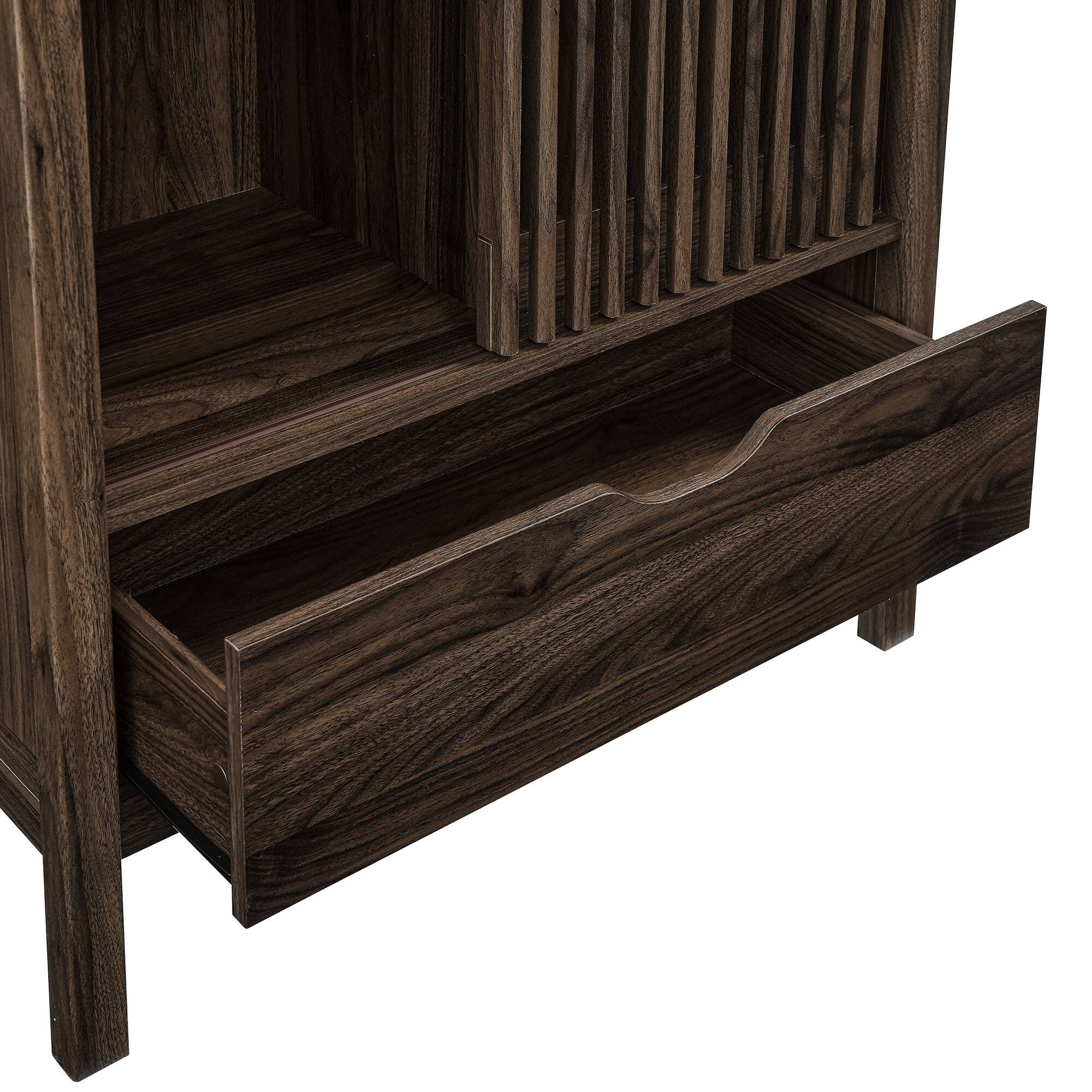 Alt View 5. Modway - Vaughn 71" Arched Storage Display Cabinet by Modway - Walnut.