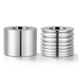 VEVOR - Replacement Roller for Rolling Mill 1 Half-Round & 1 Flat Roller, Jewelry DIY Tool Accessory Parts, 7 Sizes Grooves - Silver