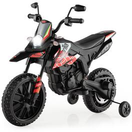 Costway - 12V Licensed Aprilia Kids Ride On Motorcycle Electric Dirt Bike with Light & Music - Red