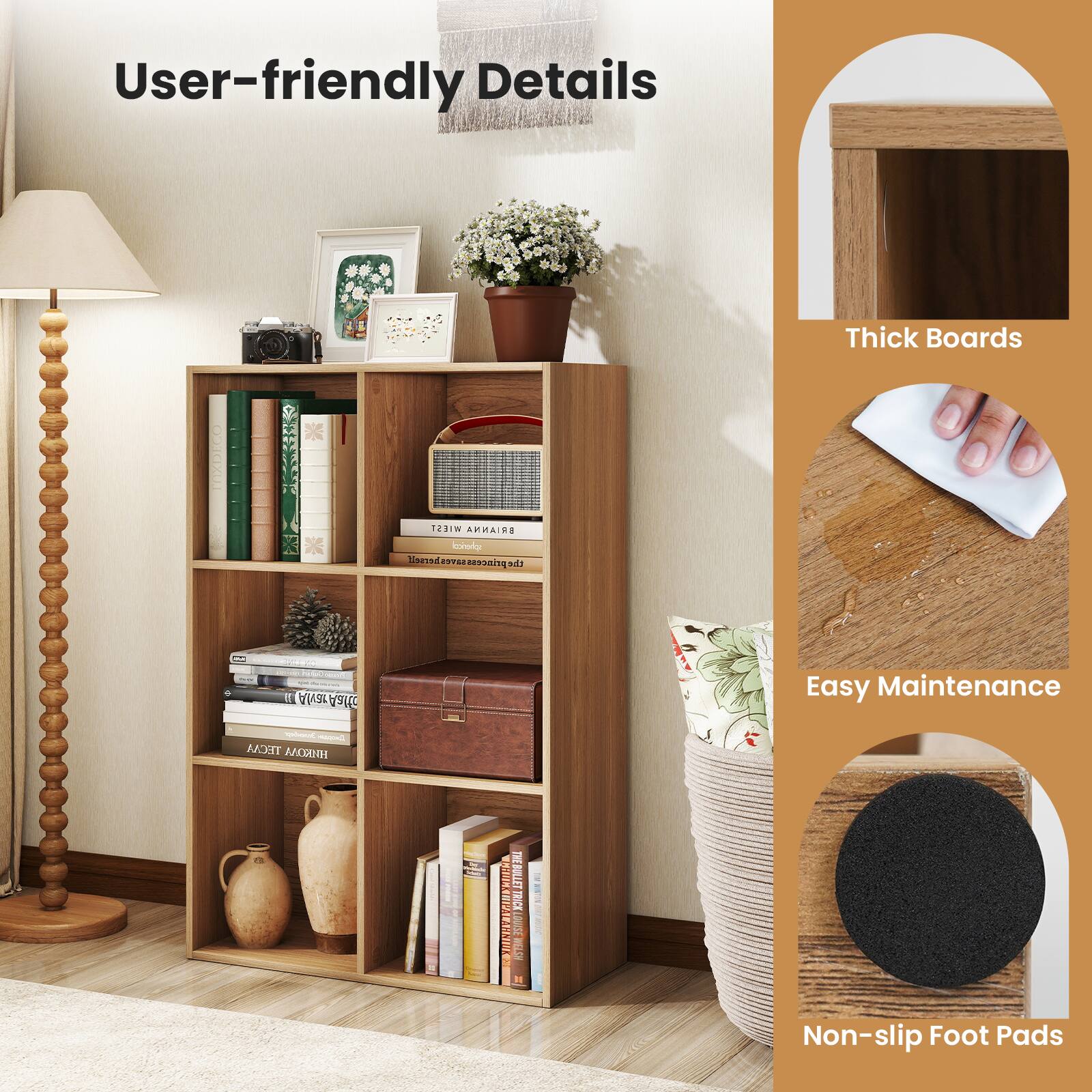 User-friendly Details

- Thick Boards
- Easy Maintenance
- Non-slip Foot Pads