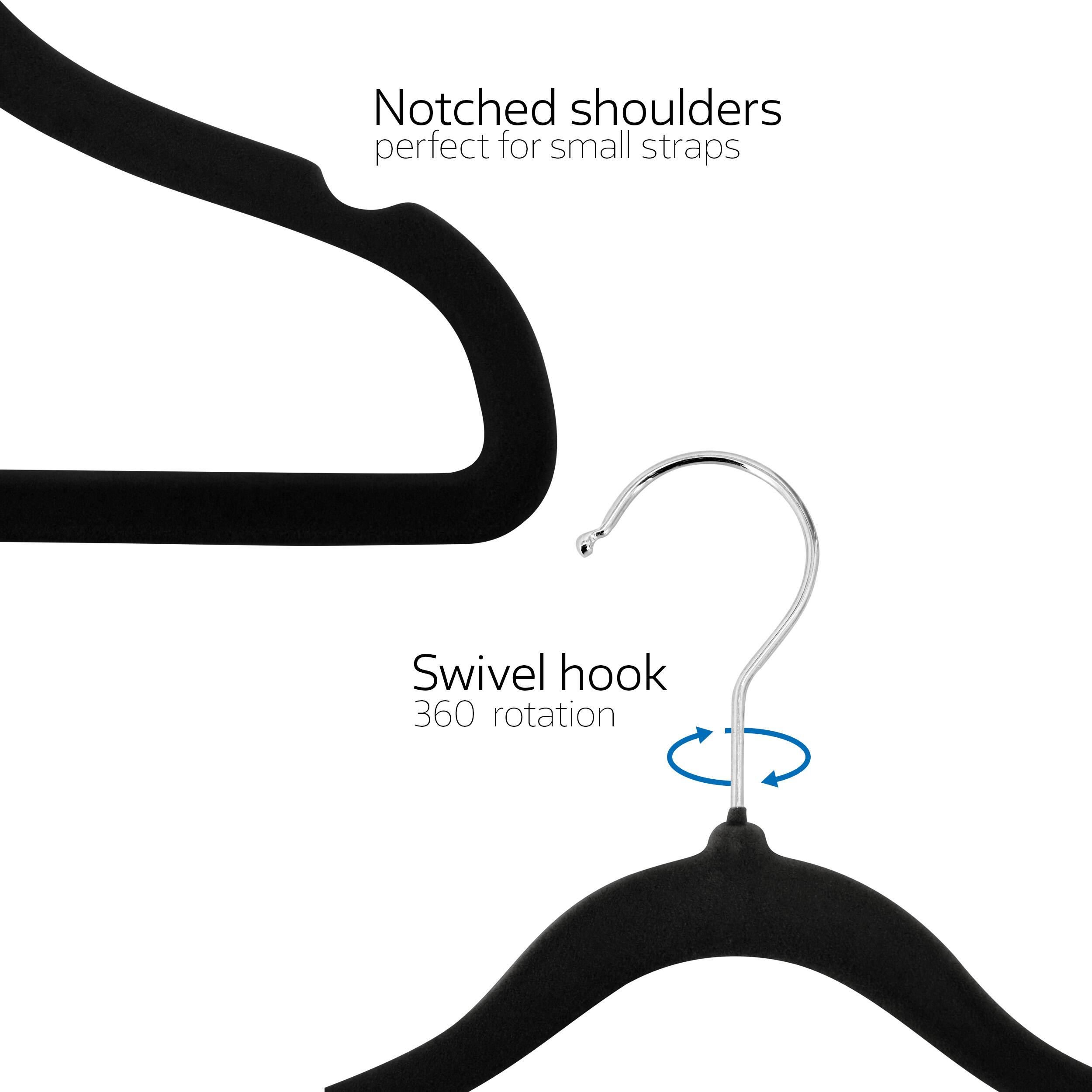 Notched shoulders perfect for small straps  
Swivel hook 360 rotation