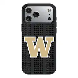 Keyscaper - NCAA - Washington Huskies Primary Logo iPhone Magnetic Bump Case - 15 - Black