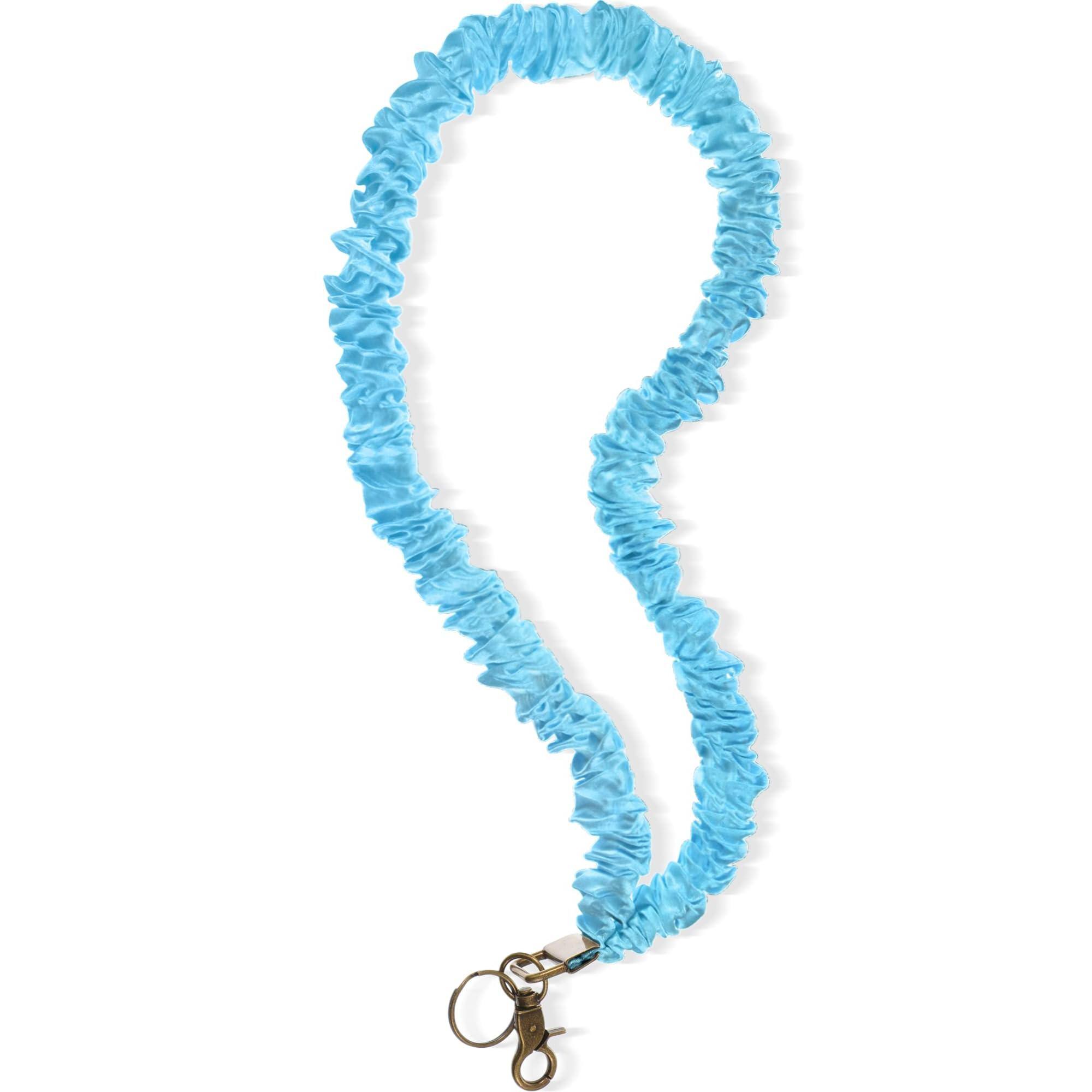 Front. Stylel Star - Scrunchie Lanyards For Id Card And Keys Scrunchy Cute Neck Keychain With Clip Closure Stretchy Teacher.