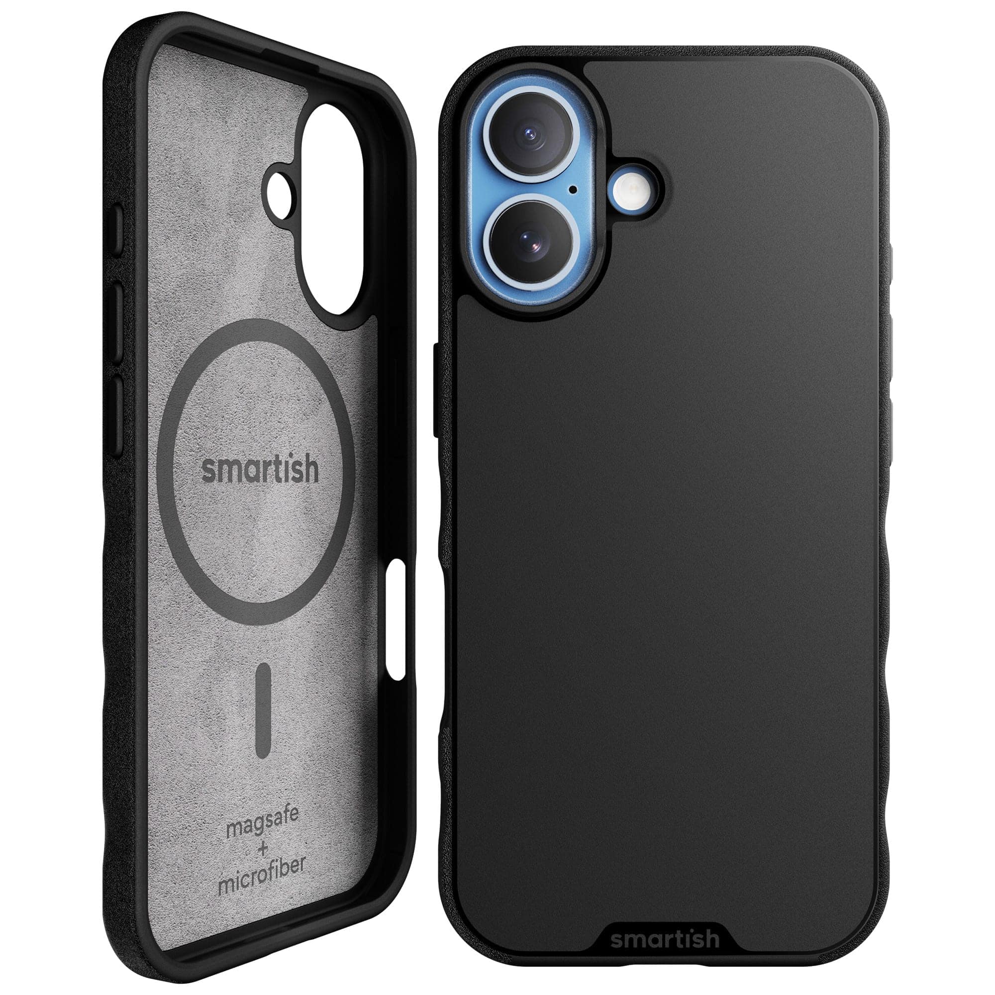 Smartish - iPhone 17 MagSafe Case - Gripmunk Protective Slim Grip Magnetic Cover - Black Tie Affair