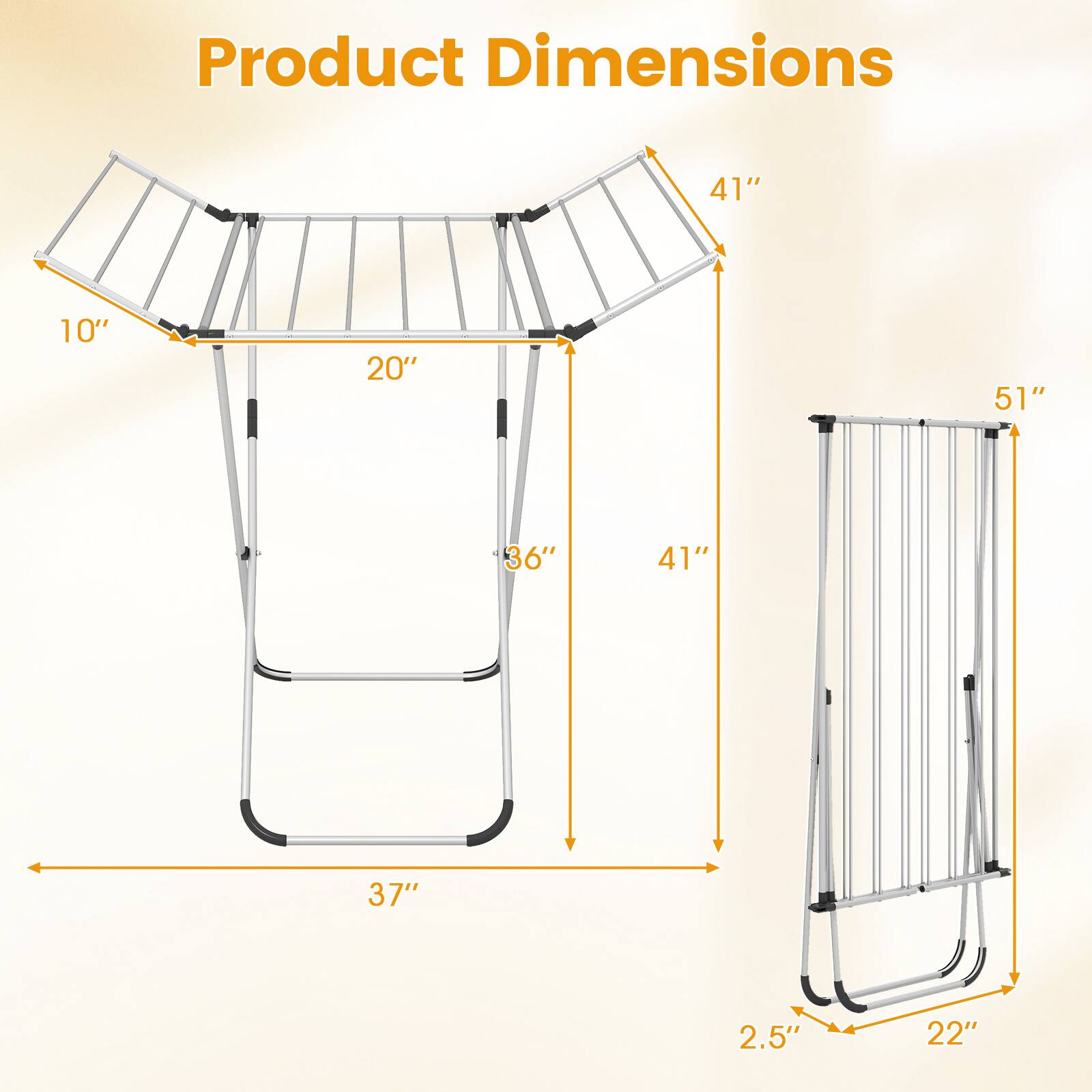 Product Dimensions: 41" x 10" x 20" x 51" x 36" x 41" x 37" x 2.5" x 22"