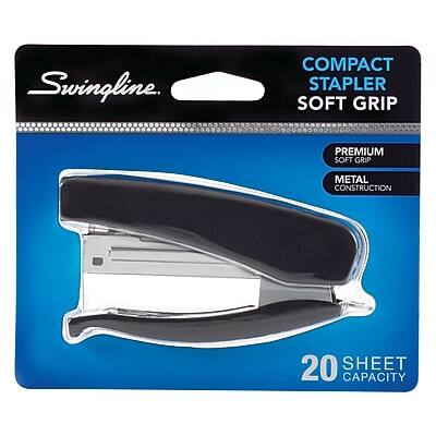 Swingline  
COMPACT STAPLER  
SOFT GRIP  

PREMIUM METAL CONSTRUCTION  

20 SHEET CAPACITY