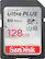 Front. SanDisk - Ultra PLUS 128GB SDXC UHS-I Memory Card - Black/Gray/Red.