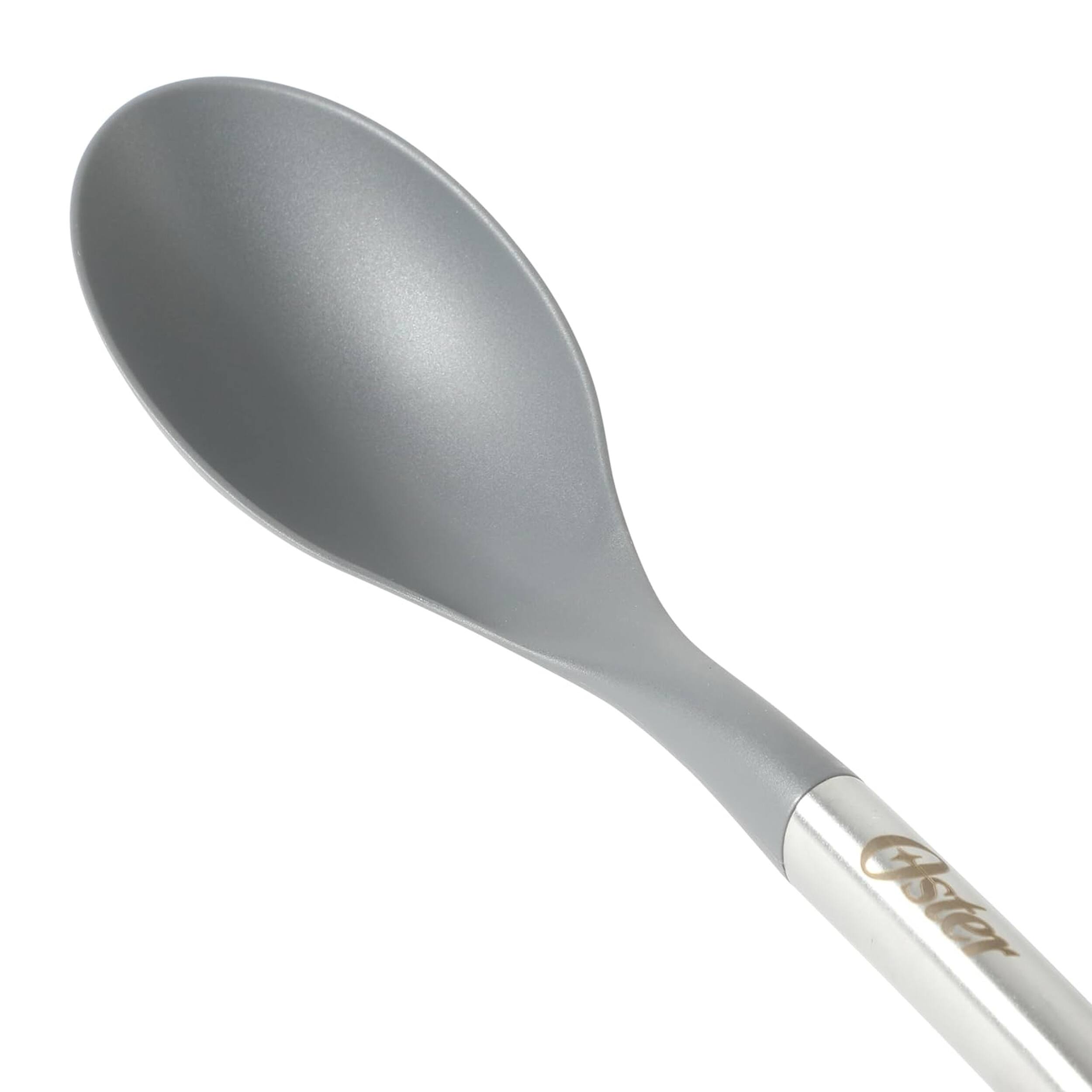 Alt View 1. Oster - Oster Chadswyck 13.8 Inch Nylon Serving Spoon With Stainless Steel Handle in Silver.