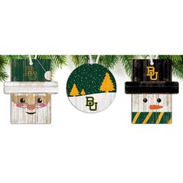 Fan Creations - Baylor Bears 3-Pack Ornament Set - Multicolor