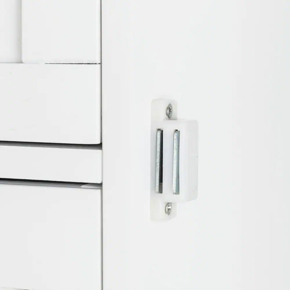 Alt View 7. Kadyn - Kadyn Single Door Bathroom Storage Cabinet, 4 Drawers White, Space-Saving Organizer, Bathroom Storage Solution, White - White.