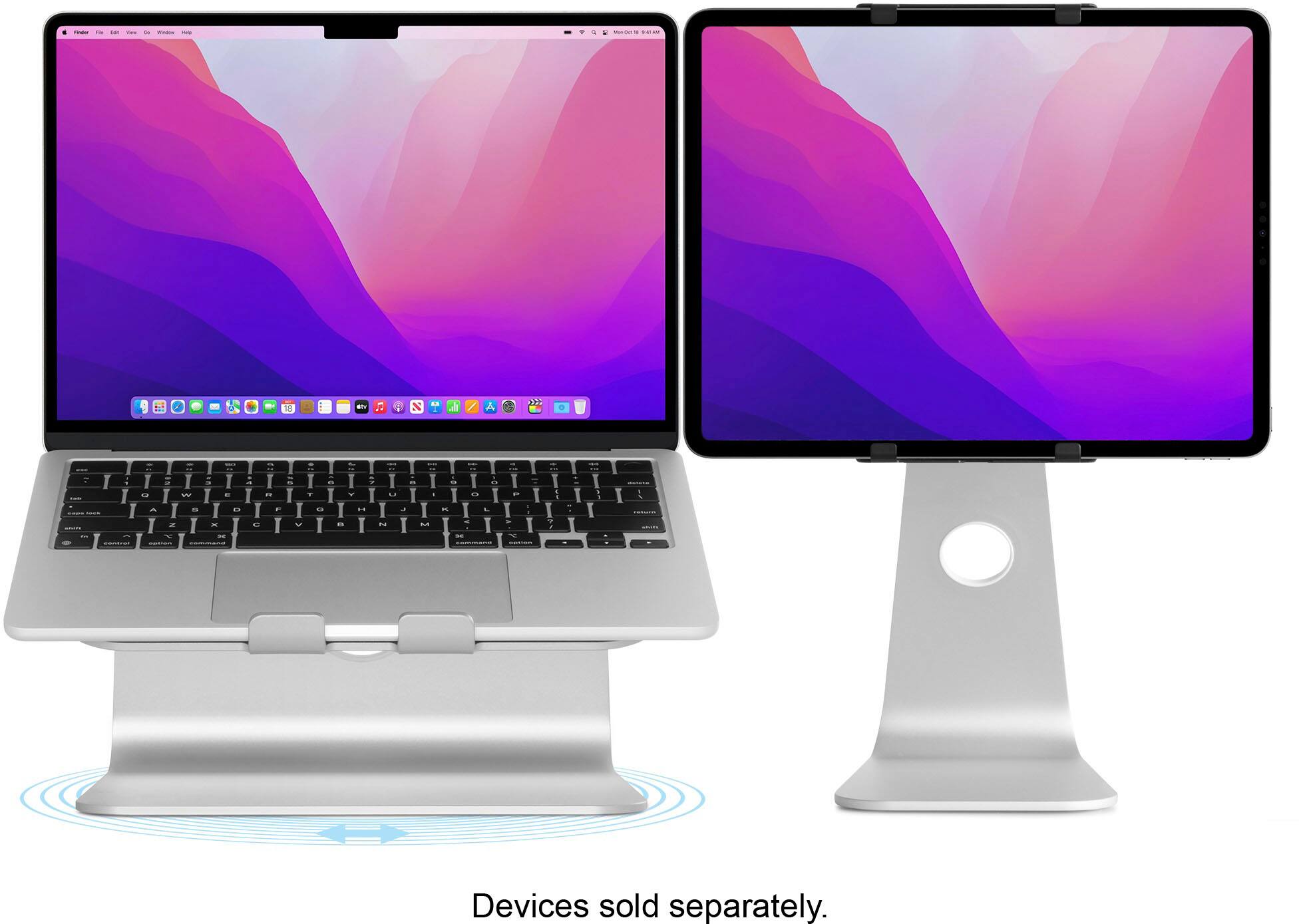 The text on the image reads: "Devices sold separately."