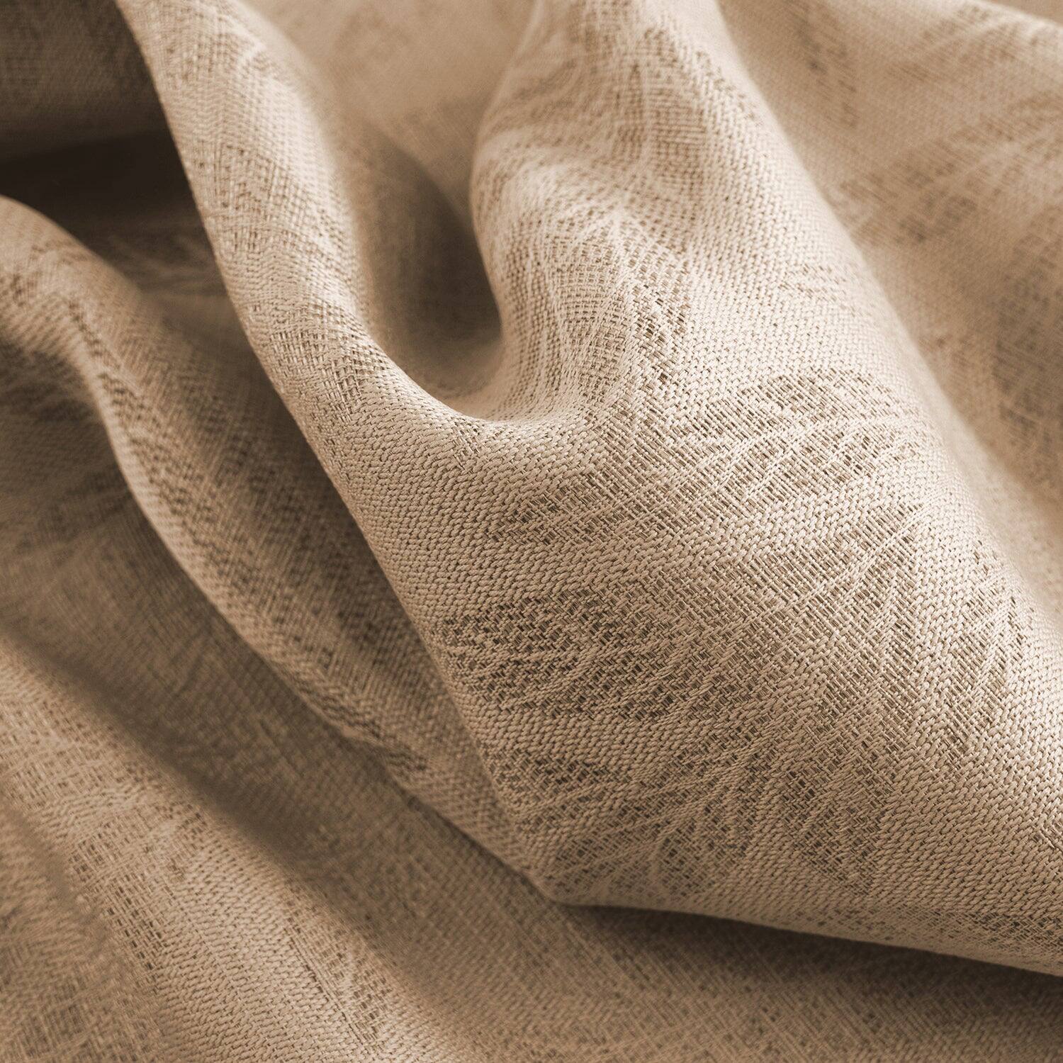 Left. RT Designers Collection - RT Designers Collection 100% Polyester 270 GSM Reba Luxury Jacquard Blackout Grommet Curtain Panel 54" x 90" Taupe - Taupe.