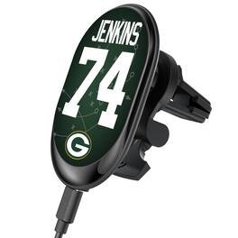 Keyscaper - Elgton Jenkins Green Bay Packers Wireless Magnetic Car Charger - Black
