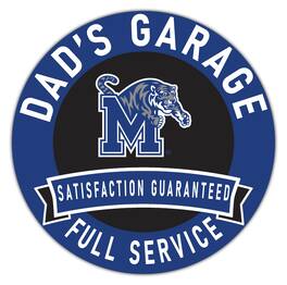 Fan Creations - Memphis Tigers 16" x 16" Dad's Garage Wood Sign - Multicolor